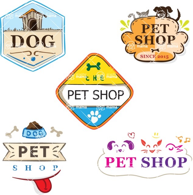 Vector Hand Drawn Elements Mega Bundle - Pet Hand Drawn Items Vector Graphics Set